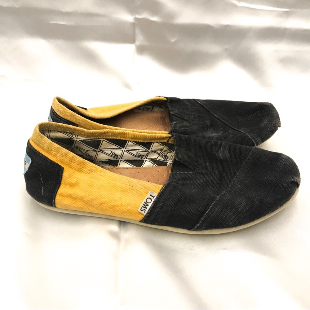 TOMS black & yellow flats